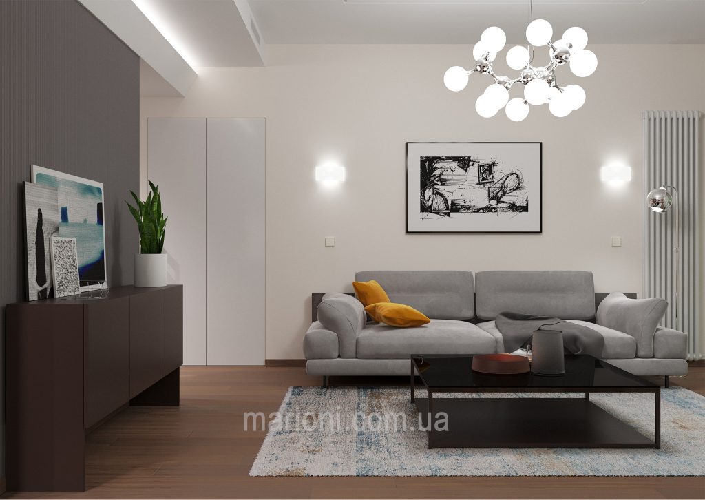 Изображение к проекту Дизайн интерьера 1-комнатной квартиры в жилом комплексе в пгт.Козин