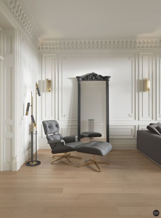 Изображение к проекту Дизайн комнаты отдыха в неоклассическом стиле