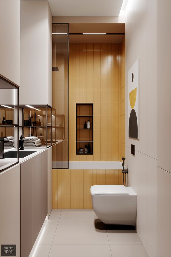 Изображение к проекту Дизайн ванной в стиле фьюжн
